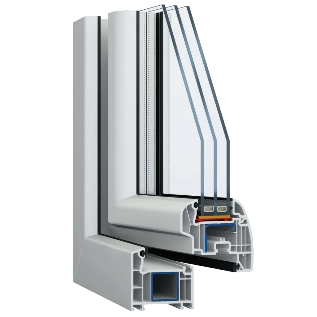 Пятикамерный профиль VEKA Evolution 70 мм в разрезе