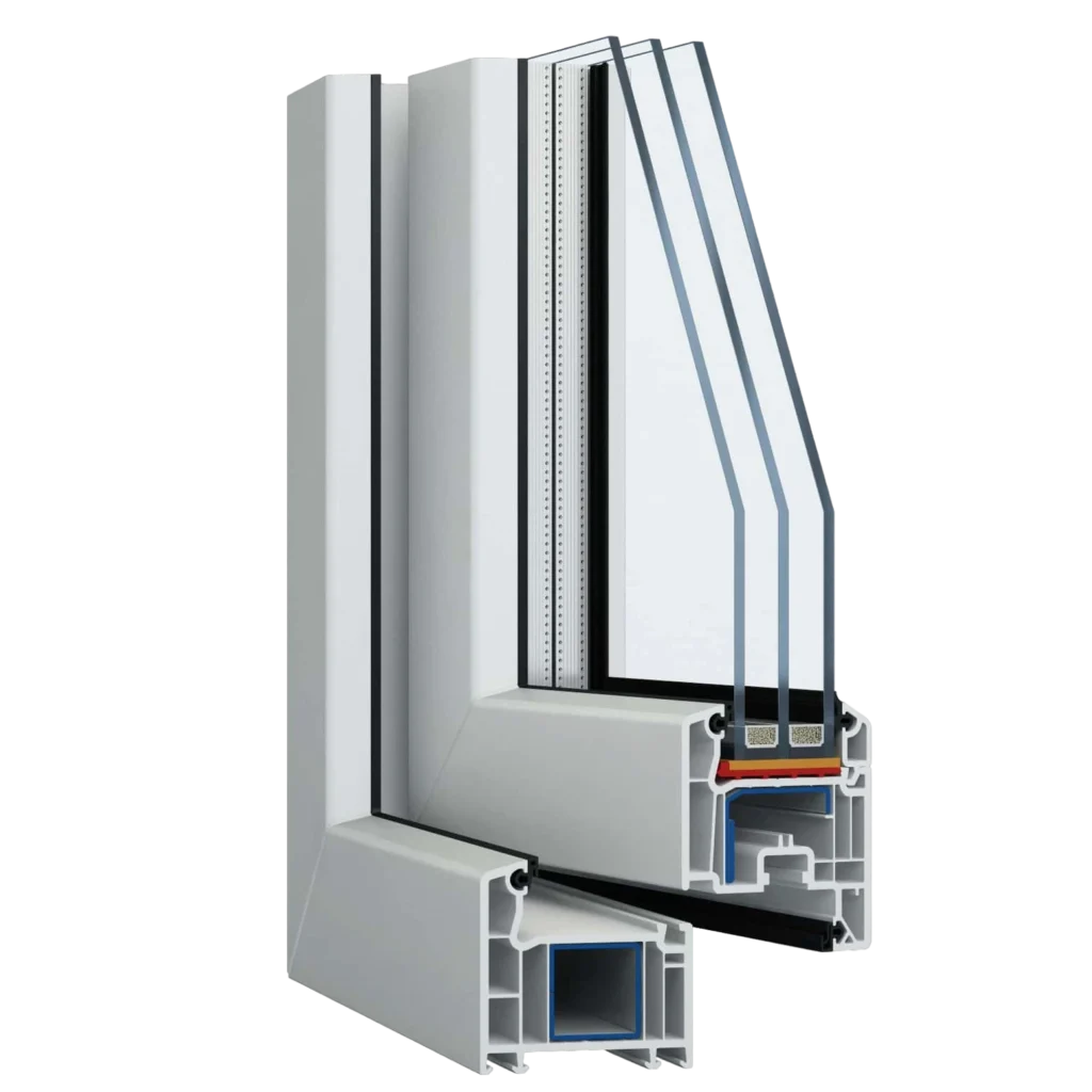 Пятикамерный профиль VEKA Softline 70 мм в разрезе